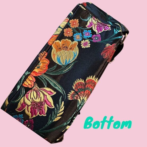 Beautiful Rampage Floral Backpack~ Gently Used~ Black with Vibrant Colors (F5) - Picture 3 of 8